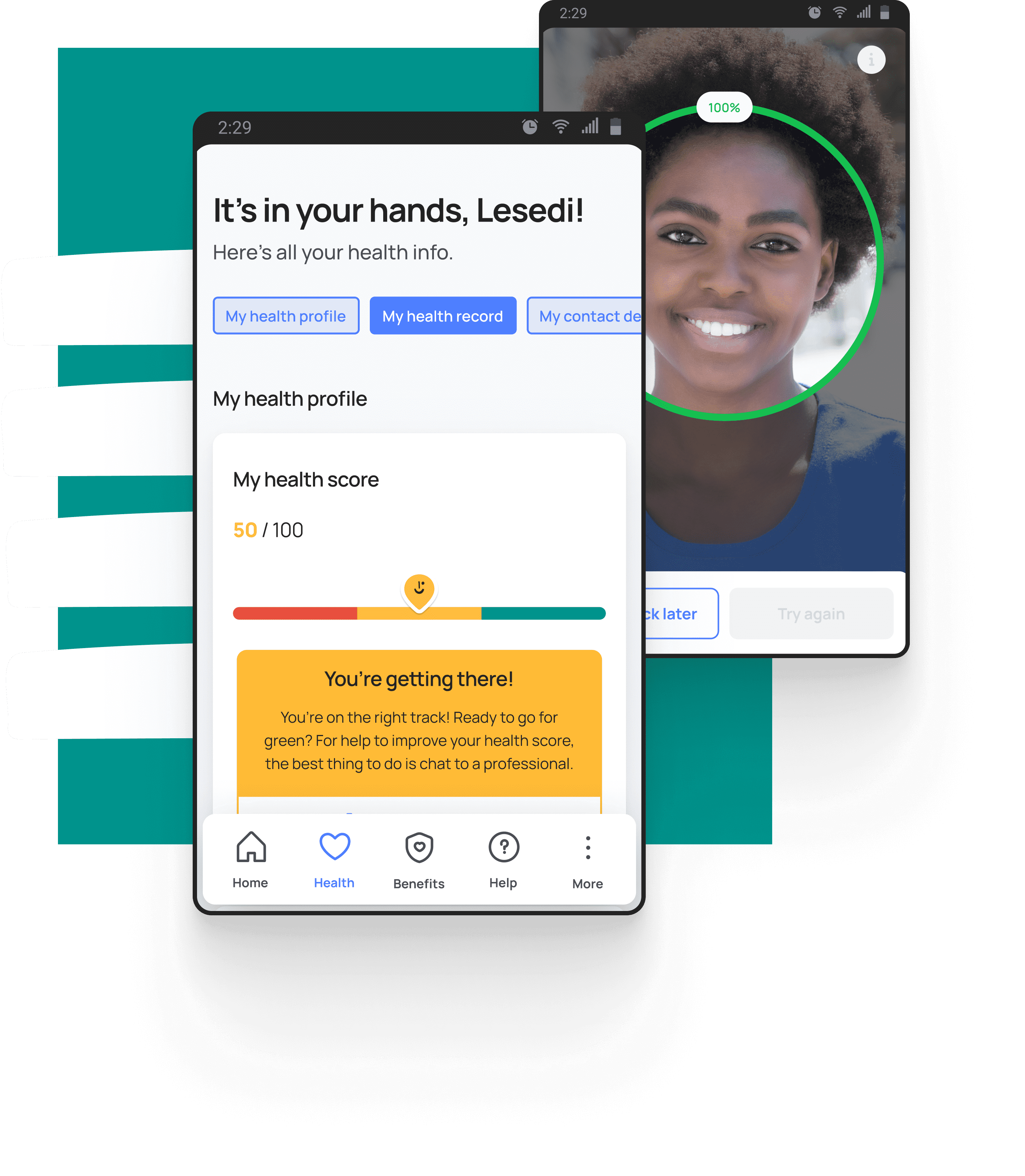 Free AI-powered health scan feature in Unu Health app.