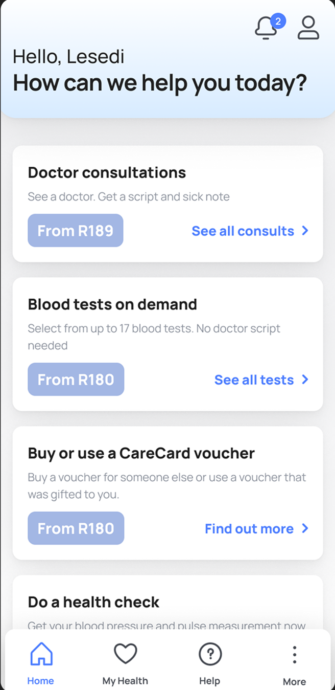 CareCard step 2